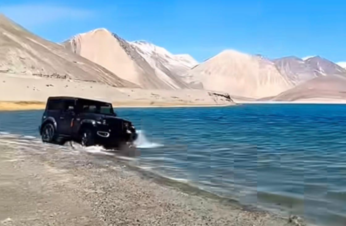 Ladakh fines tourists for illegal off-roading near Pangong Lake