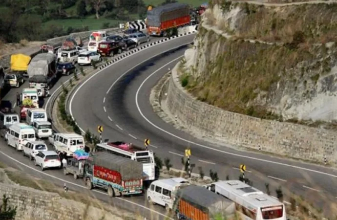Highway traffic hit