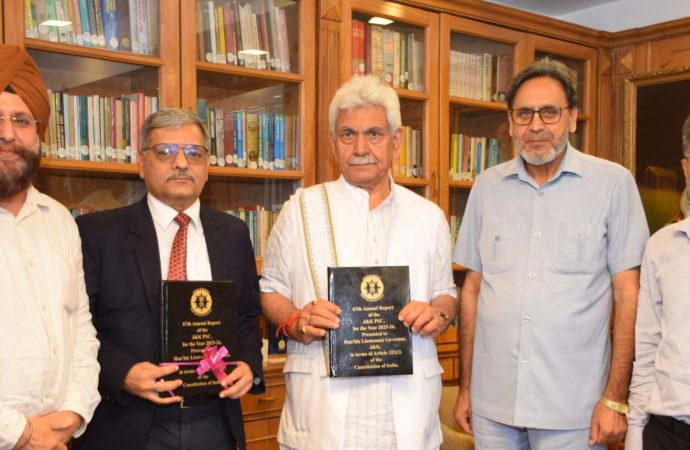 JKPSC submits 67th Annual Report to LG Sinha
